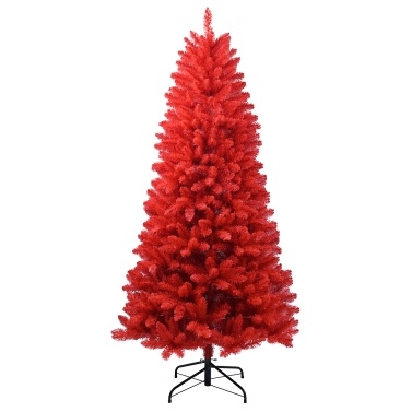 5FT Artificial Christmas Tree PVC Holiday Decoration Xmas Tree with Sturdy Metal Stand and 562 Branch Tips for Home / Office / Party NO Light