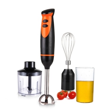 Stabmixer 4-in-1 Multifunktionaler Stabmixer Edelstahl-Stabmixer 500 ml Mischbecher 330 ml Küchenmaschine Schneebesenaufsatz Smoothies Saucen und Suppen