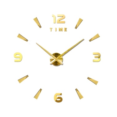 DIY Wall Clock Frameless 3D Mirror Wall Clock