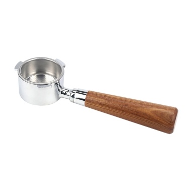 51mm Coffee Bottomless Portafilter with Filter Basket & Wooden Handle