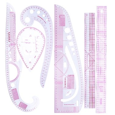 6PCS French Metric Ruler