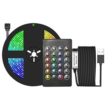 LED Strip Lights 3.28ft. RGB Waterproof Tape Lights with IR Remote Control 16 Colors 4 Modes 5050 Color Changing LED Lights for Home Ceiling Party Festival