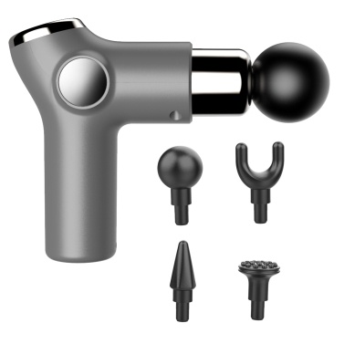 Muscle Therapy Device for Athletes Body Muscle Massager Handheld Massager 6 Adjustable Strength Levels 4 Massage Heads, Black