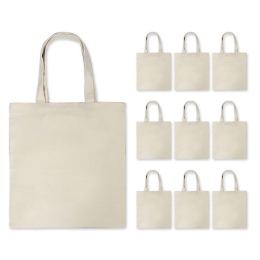 10PCS Canvas Bag Handbag Large Capacity Solid Color Foldable Reusable Lightweight Shopping Bag Cloth Bag Tote Bag