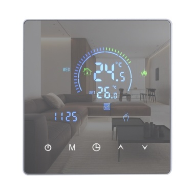 WiFi Intelligent Thermostat LCD Display Touch Button Programmable Temperature Controller for Water Heating