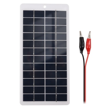5W 12V Solar Panel Portable Solar Power Polycrystalline Siliocone Solar Charger Mini High Efficiency Solar Module with Clips