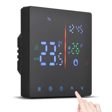 Smart Thermostat for Home Weekly Programmable Digital Thermostat Manual/Automatic Mode LCD Display Temperature Controller Digital Intelligent Thermostat for Electric Heating