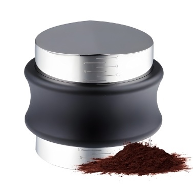 51mm 2-in-1 Coffee Distributor and Tamper Food Grade Stainless Steel Dual Head Coffee Leveler Adjustable Height Espresso Distribution Tool with Ergonomic Handle2-in-1 Coffee Distributor and Tamper Foo