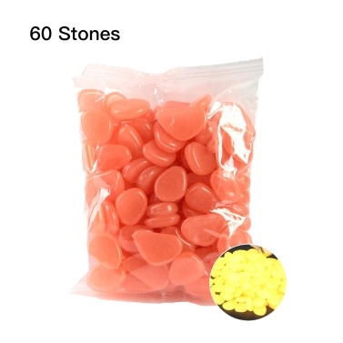 60pcs/Bag Luminous Pebbles Colorful Stones