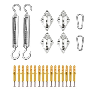 Shade Sail Hardware Kit for Triangle Sun Shade Sails Stainless Steel Hardware Accessories for Shade Sail Installation