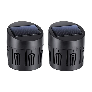 2 Pack RGB Solar Deck Lights Waterproof Solar Wall Lights Solar Fence Lights Outdoor Solar Lights for Garden Backyard Patio Fence Deck Stair Walkway Decoration