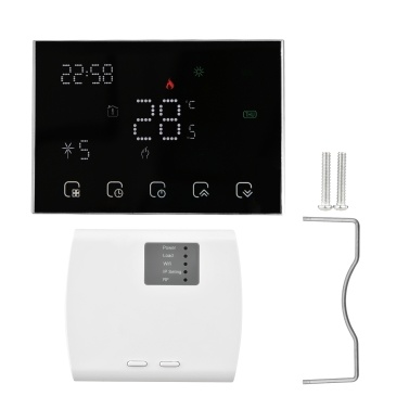 Programmable Smart Digital Thermostat Room Temperature Controller with LED Touchscreen WiFi Connection Replacement for Google Home Alexa Home Market Factory School Office Hotel Gas Boiler Heating