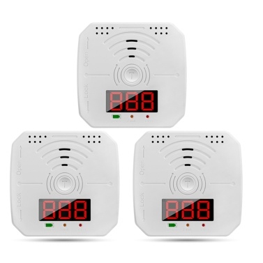 3 Packs Carbon Monoxide Detectors Portable CO Alarm Detector Monitor with LCD Digital Display Sound and Light Alarm for House Kitchen Restaurant Hotel Office Battery Operated -Batteries NOT Included