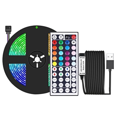 LED Strip Lights 3.28ft. Waterproof RGB LED Lights with IR Remote Control 20 Colors and DIY Modes 5050 Color Changing LED Tape Lights for Home Ceiling Party Festival