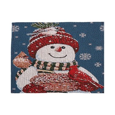 Snowman Christmas Placemats Christmas Place Mats Dining Decor Heat-Resistant Christmas Table Mats Washable Place Mat