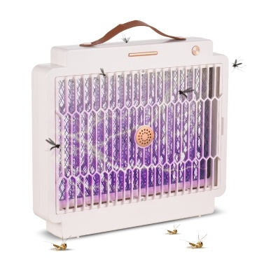 Portable Mosquito Zapper Indoor for Home 3000V Electric Bug Zapper Built-in 1800mAh Rechargeable Battery USB Mosquito Killer Fly Trap with Hanging Handle Cleaning Brush