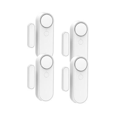 4 Pack Mini Door Window Alarm Home Security TY APP 2.4G WIFI Wireless Magnetic Sensor Anti-Theft Alarm Sound Easy Installation for Home Garage Apartment Door Alarm Security System Low Voltage Alarm