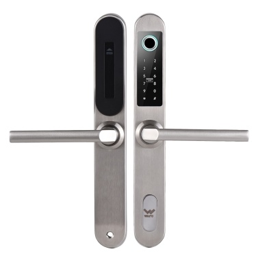 WAFU TY WiFi Smart Lock with Camera Keyless Entry Door Lock Handle Waterproof Stainless Steel Narrow Edge Biometric Door Lock App 5 Unlocking Methods for 40-120mm Thickness Office Home Bedroom Door