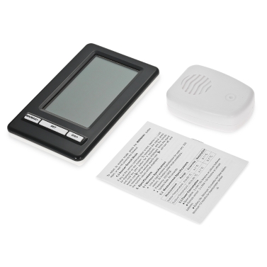 LCD Digital Wireless Thermometer Indoor and Outdoor Temperature Measurement °C/°F Max/Min Value Display 12H/24H Clock