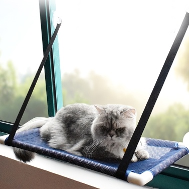 Cat Window Perch Hammock Bed Cooling Breathable Mesh Deck Window Suction Cups Seat Summer Hammock for Cats Kittens
