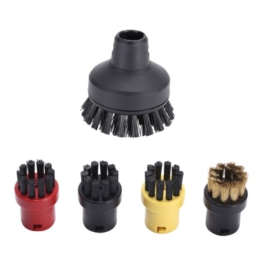 Steam Cleaner Round Brush Set 5 Pcs Steam Cleaners Cleaning Nozzles Attachments Accessories Kit Replacement for Karcher SC1 SC2 SC3 SC4 SC5 SC7 CTK10