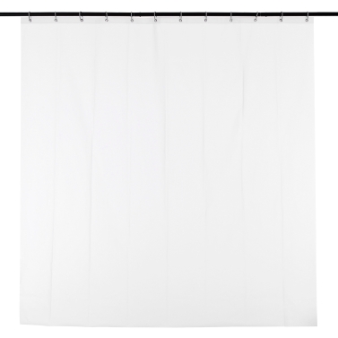 Htovila 72 * 72'' White PEVA Waterproof Mildewproof Shower Curtain Privacy Protection Home Hotel Bathroom Curtain with 12pcs Hooks