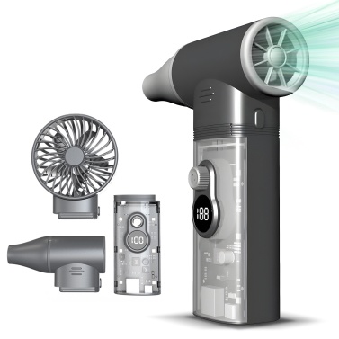 3 IN 1 Electric Air Duster 28W Mobile Power Supply with 6 LED Light 100000RPM Magnetic Dual Fan Compressed Air Duster 1-30 Speed Adjustable Turbo Fan Rechargeable Cordless Portable Jet Dry Blower