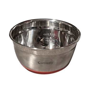Cornesty 1.3L Stainless Steel Mixing Bowls with Silicone Bottom Nesting Bowl Kitchen Bowls for Mixing Cooking Baking Food Storage Easy to clean