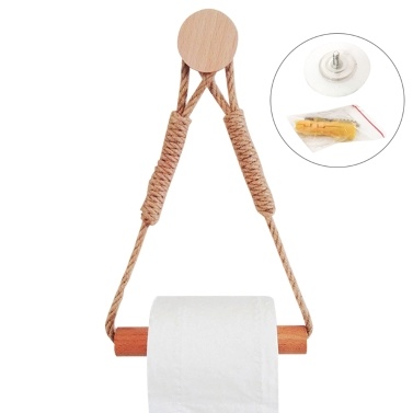 Toilet Paper Holder without Drilling Toilet Roll Holder Industrial Style Toilet Roll Holder Towel Holder for Toilet Bathroom Vintage Decoration Industrial Rope