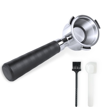 51mm Bottomless Naked Portafilter Filter Basket Included 3 Ears Stainless Steel Replacement Parts Basket Portafilter Handle with Cleaning Brush Spoon Compatible with EC80 EC685 EC885 Machines