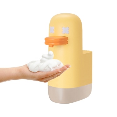 350mL Cute Duck Automatic Foam Soap Dispenser Touchless Foaming Soap Dispenser USB Powered Desktop Infrared Soap Dispenser for Home Kitche Toilet Office Hotel