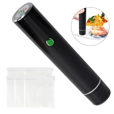 Handheld Vacuum Sealer Machine Portable USB Type-C Charging Cordless 2-in-1 Automatic Food Vacuum Saver Sealer and Vacuum Sealer Bags with Sealing Bags for Food Storage and Preservation