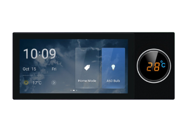 6 Inch Smart Home Control Panel Touch and Knob Control All-in-One Home Devices Switch Wall Mount Smart Panel Built-in Multimode Gateway and Voice Assistant Compatible with Smart Home Devices
