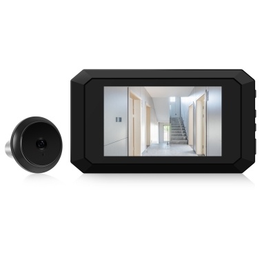 3.5-inch Peephole Camera for Apartment Door 2MP LCD Digital Peephole Viewer 1080P Door Monitor Built-in 1400mAh Battery Type-C Rechargeable