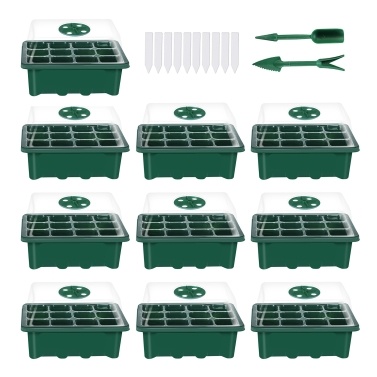 10 Set Seed Trays Seedling Starter Tray (12 Cells per Tray)