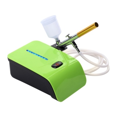 Multi-functional Airbrush Kit with Compressor Handheld Air Brush Set Dual-Action 5-level Adjustable Pressure Max.25PSI with 2pcs Paint Cups for Painting Craft Model Coloring Nail Art Makeup Cake Decor