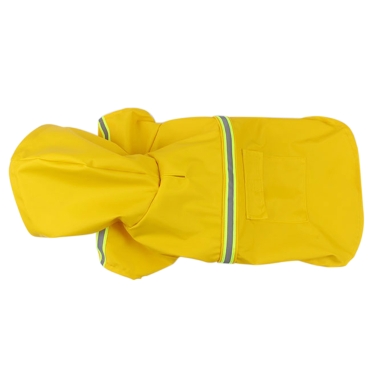 Pet Dog Raincoat Adjustable Puppy Rain Jacket Coat Cloak Style Water-resistant Clothes Poncho Rainwear with Reflective Strip