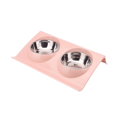 Double Dog Cat Bowls Stainless Steel Pet Bowls