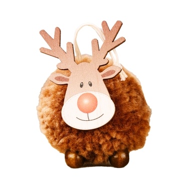 Elk Christmas Tree Pendants Ornament Wood Hanging Elk Sign Merry Christmas Xmas Tree Hanging Decorations DIY Xmas Party Ornaments