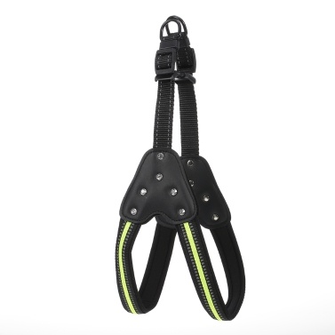 Dog Harness No-Pull Adjustable Rhinestone Diamond Chest Straps Metal Hooks Leash