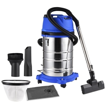 Wet Dry Vacuum Cleaner 1400W Multifunctional Extractor Vacuum Floor Cleaner 30L/8 Gallons 18Kpa Suction for Home Garage Car Hotel Workshop Commercial Use