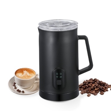 Electric Milk Frother 4-in-1 400W 580ml/19.61oz Hot and Cold Milk Foamer Silent Operation Anti Slip Stainless Steel Milk Steamer for Latte Cappuccinos Macchiato Hot Chocolate Milk
