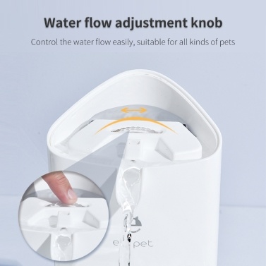 3L Automatic Pet Water Fountain Silent Drinking Electric Water Dispenser Feeder Bowl for Cats Dogs Multiple Pets Adjustable Water Flow with Night mode