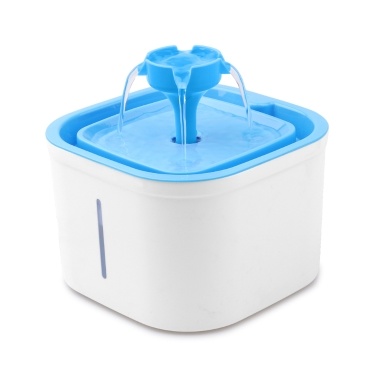 Pet Water Fountain Round Nozzle UV Sterilize Power-off Protection Drink Dispenser with Clear Water Level Window