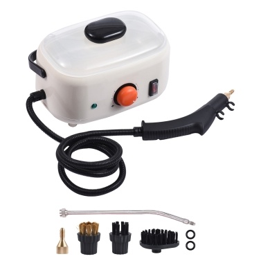 2800W Portable Handheld Steam Cleaner 2L Water Tank High Temperature 3 Bar Pressurized Steam Cleaning Machine with Brush Heads for Kitchen Bathroom Air Conditioner Refrigerator