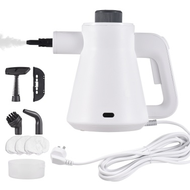 Handheld Steam Cleaner 1000W Powerful 3.5 Bar High Temperature Pressurized Cleaner with Safety Lock and 7 Accessories Kit Multi-Surface Chemical-Free Handheld Steamer for Kitchen Furniture Window Bath