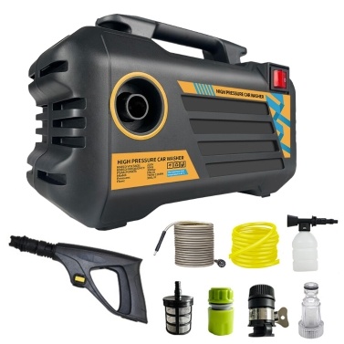 Electric Pressure Washer 1450 PSI 3 Different Pressure Tips Power Washer Cleaning Machine with Foam Kettle Hose for Patio Fences Driveways Cars Cleaning