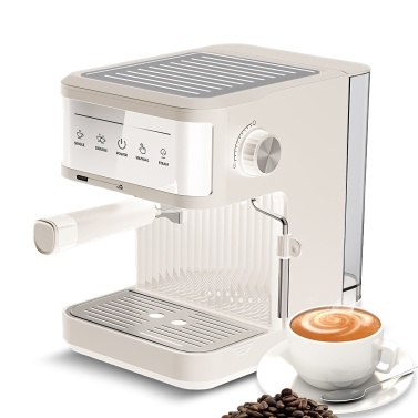 Multifunctional Electric Coffee Machine 850W 20Bar Mini Coffee Maker with Portafilter, Single and Double Serve Filter Basket, 92℃ Smart Brew 3 Level Adjustable Steam Wand for Latte Art Espresso