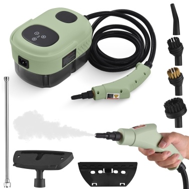 Pressurized Handheld Multi-surface Steam Cleaner with 8pcs Accessories Smart Touch Screen 6 Levels Adjustable Deep Cleaning Steamer with Portable Handle for Clothes Car Glass Window Kitchen