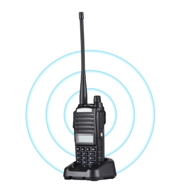 BAOFENG UV-82 Two Way Radio Dual PTT Key Transmission Dual Band Dual-Reception Handheld Transceiver Anti-interference Noise Reduction Strong Confidentiality Long Range Walkie Talkie with Flash Light E